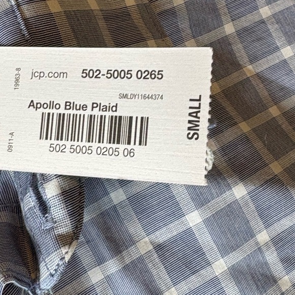 Claiborne Men's Blue Checkered Shirt - Picture 3 of 3